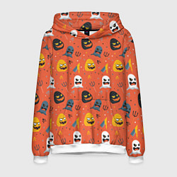 Толстовка-худи мужская HALLOWEEN ХЭЛЛУИН, цвет: 3D-белый