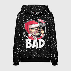 Толстовка-худи мужская Bad Santa Screw you, цвет: 3D-черный