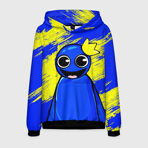 Мужская толстовка Радужные друзья радостный Синий / 3D-Черный – фото 1