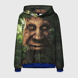 Толстовка-худи мужская Дерево с лицом мем Мудрое дерево, цвет: 3D-синий