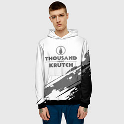 Толстовка-худи мужская Thousand Foot Krutch логотип, цвет: 3D-черный — фото 2