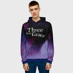 Толстовка-худи мужская Three Days Grace lilac, цвет: 3D-синий — фото 2