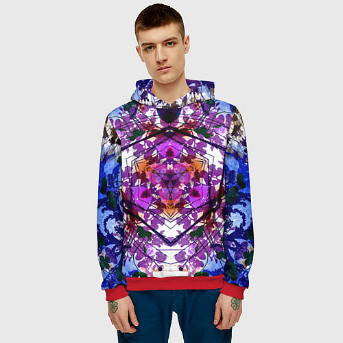 Мужская толстовка Ледяной треугольник / 3D-Красный – фото 3