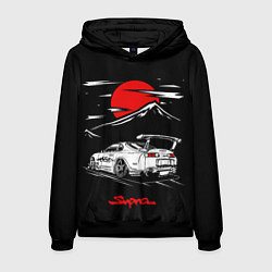Толстовка-худи мужская Тойота супра - JDM Style, цвет: 3D-черный