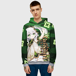 Толстовка-худи мужская Нахида: Дендро Архонт, цвет: 3D-меланж — фото 2