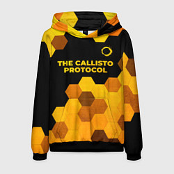 Толстовка-худи мужская The Callisto Protocol - gold gradient: символ свер, цвет: 3D-черный