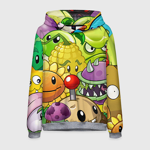 Мужская толстовка Растения против зомби / 3D-Меланж – фото 1