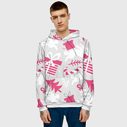 Толстовка-худи мужская Rabbit year, цвет: 3D-белый — фото 2