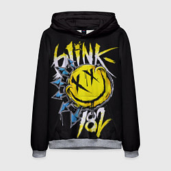 Толстовка-худи мужская Блинк смайл, цвет: 3D-меланж