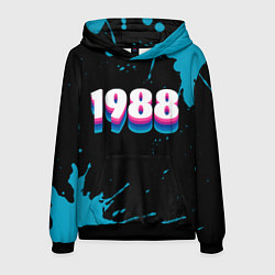 Толстовка-худи мужская Made in 1988: vintage art, цвет: 3D-черный