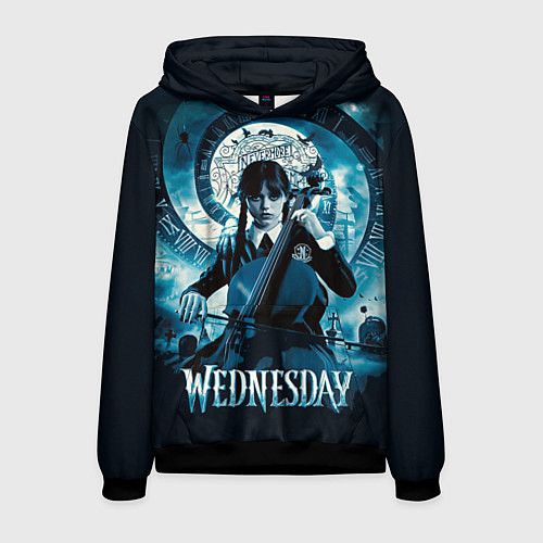 Мужская толстовка Wednesday Addams 2022 / 3D-Черный – фото 1