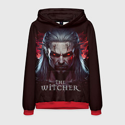 Толстовка-худи мужская Ведьмак, первая игра, цвет: 3D-красный