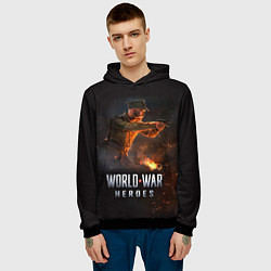 Толстовка-худи мужская World War Heroes Лейтенант, цвет: 3D-черный — фото 2