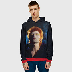 Толстовка-худи мужская David Bowie - Jean Genie, цвет: 3D-красный — фото 2