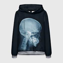 Толстовка-худи мужская Рентген головы, цвет: 3D-меланж