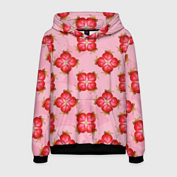 Толстовка-худи мужская Красный фрукт, цвет: 3D-черный