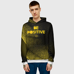 Толстовка-худи мужская Be positive, цвет: 3D-белый — фото 2