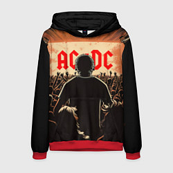 Толстовка-худи мужская На рок концерте, цвет: 3D-красный
