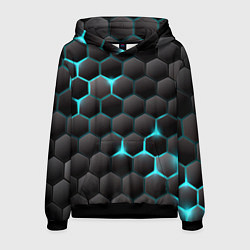 Толстовка-худи мужская Броня из стали, цвет: 3D-черный