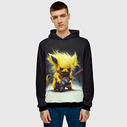 Толстовка-худи мужская Rocker Pikachu, цвет: 3D-черный — фото 2