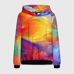 Толстовка-худи мужская Бесконечные краски, цвет: 3D-черный