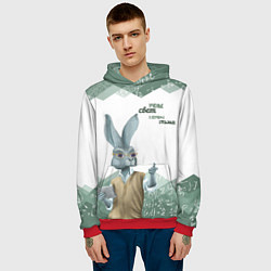 Толстовка-худи мужская Ученье свет, а неученье тьма, цвет: 3D-красный — фото 2