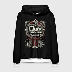 Толстовка-худи мужская Ozzy Osbourne logo, цвет: 3D-белый