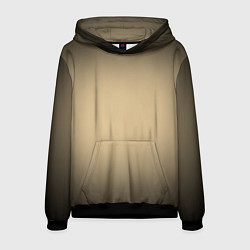 Толстовка-худи мужская Бежевый градиент, цвет: 3D-черный