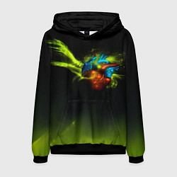Толстовка-худи мужская Сердце стихии, цвет: 3D-черный