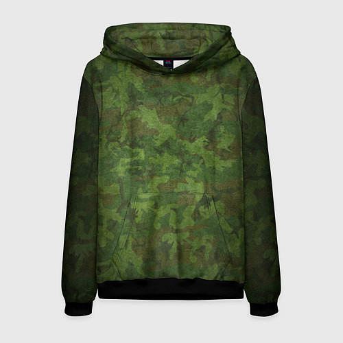 Мужская толстовка Камуфляж хаки / 3D-Черный – фото 1