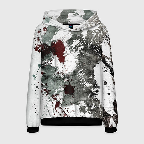 Мужская толстовка Кровь и чернила / 3D-Черный – фото 1