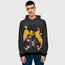 Толстовка-худи мужская Rap Simpson, цвет: 3D-черный — фото 2
