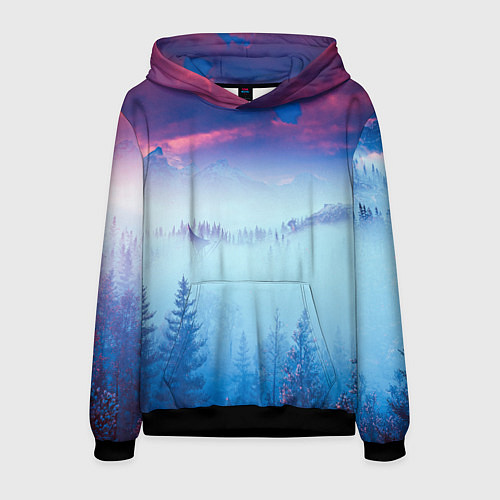 Мужская толстовка Horizon landscape / 3D-Черный – фото 1