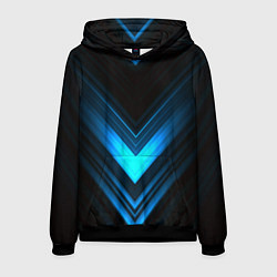 Толстовка-худи мужская Neon geometry stripes, цвет: 3D-черный