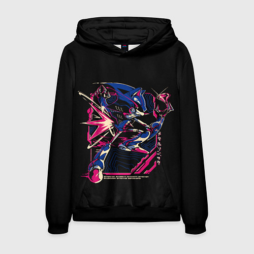 Мужская толстовка Кибер-Соник с алмазом / 3D-Черный – фото 1