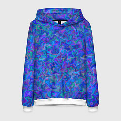 Толстовка-худи мужская Разводы масла на воде, цвет: 3D-белый