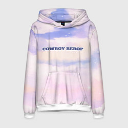 Толстовка-худи мужская Cowboy Bebop sky clouds, цвет: 3D-белый