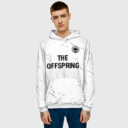 Толстовка-худи мужская The Offspring glitch на светлом фоне: символ сверх, цвет: 3D-белый — фото 2