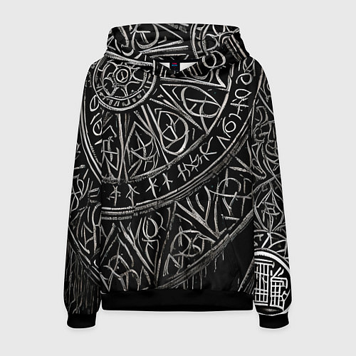 Мужская толстовка Узор скверна / 3D-Черный – фото 1