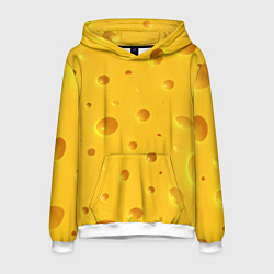 Толстовка-худи мужская Сырная текстура, цвет: 3D-белый