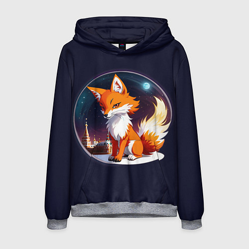 Мужская толстовка Лисичка в Москве / 3D-Меланж – фото 1