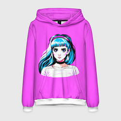 Толстовка-худи мужская Певица Grimes, цвет: 3D-белый