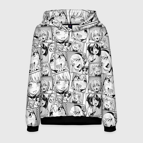 Мужская толстовка Anime hentai ahegao / 3D-Черный – фото 1