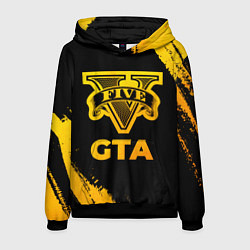 Толстовка-худи мужская GTA - gold gradient, цвет: 3D-черный