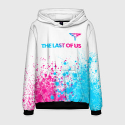 Толстовка-худи мужская The Last Of Us neon gradient style: символ сверху, цвет: 3D-черный