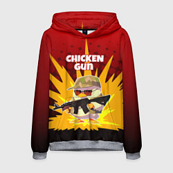 Толстовка-худи мужская Chicken Gun - спецназ, цвет: 3D-меланж