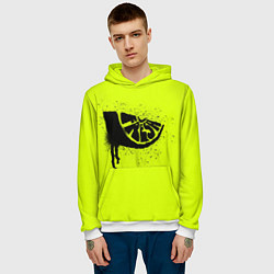 Толстовка-худи мужская Fresh lime, цвет: 3D-белый — фото 2