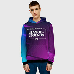 Толстовка-худи мужская League of Legends gaming champion: рамка с лого и, цвет: 3D-черный — фото 2