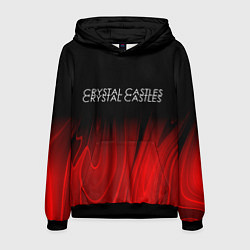 Толстовка-худи мужская Crystal Castles red plasma, цвет: 3D-черный