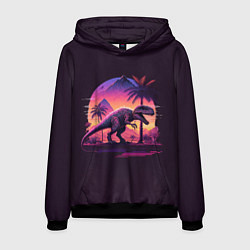 Толстовка-худи мужская Retrowave Trex, цвет: 3D-черный
